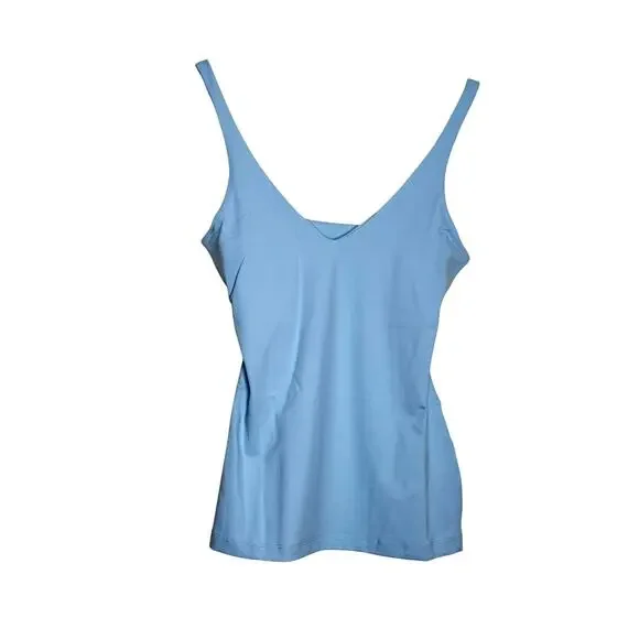 Susana Monaco Sleeveless V-Strap Top 8" in Blue NWT Size Small - Picture 2 of 9